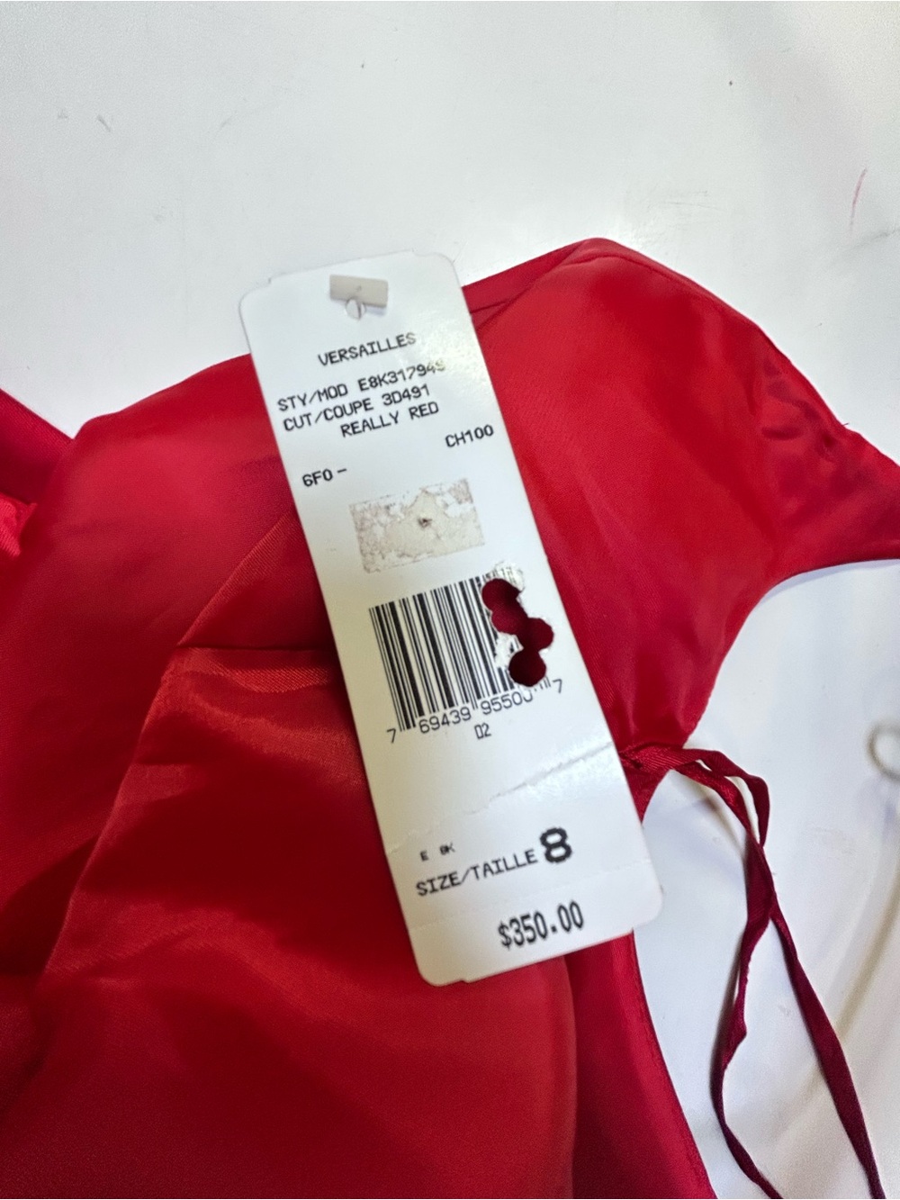 NWT Vintage Lauren Ralph Lauren Red Silk Formal Evening Gown Prom Dress Size 8 - Picture 11 of 16